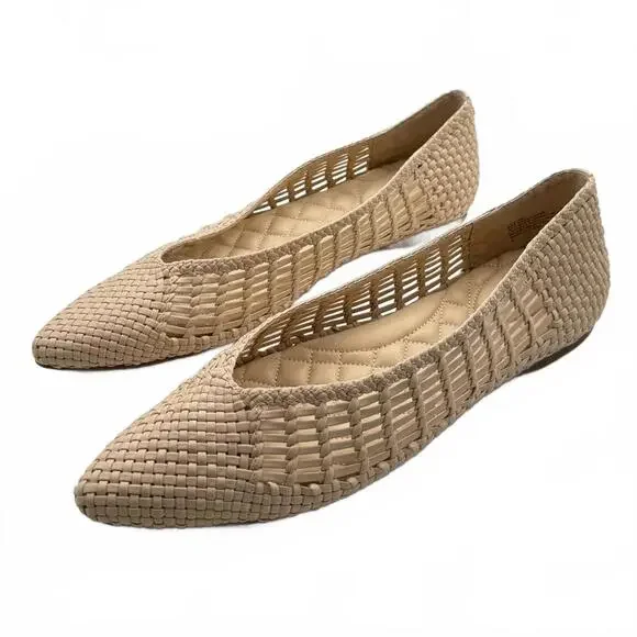 Birdies Goldfinch Woven Pointed Toe Flats - Color Dawn Woven Size 8 -Comfortable - Picture 2 of 4